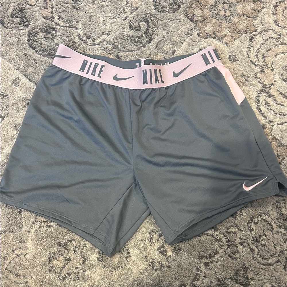 Nike Kids Large Athletic Shorts in Gray and Pink